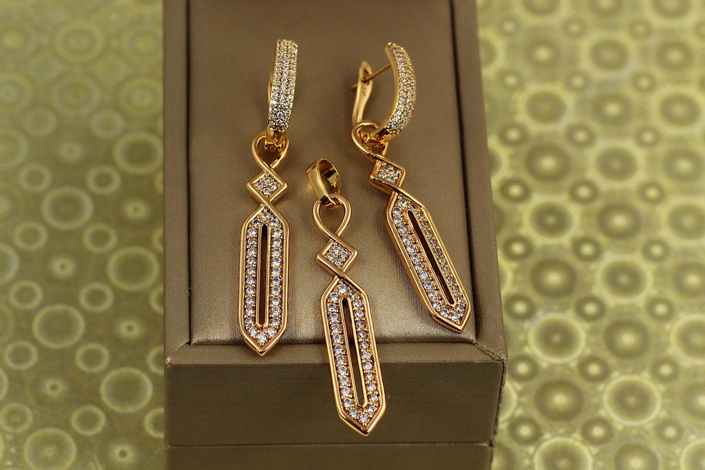 Набор Xuping Jewelry Королевский контур Золотистый (30642073)