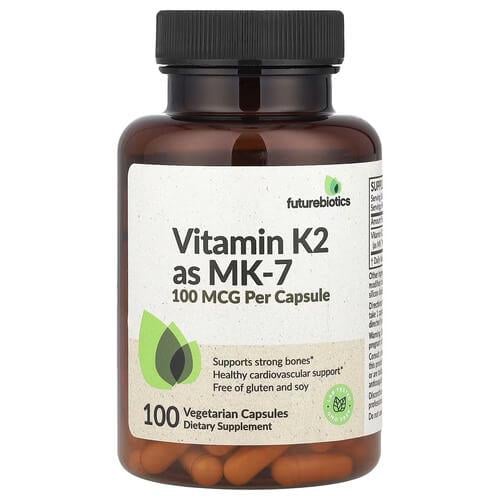 Витамин К Futurebiotics Vitamin K2 как MK-7 100 mcg 100 Capsules (FBS-50090)