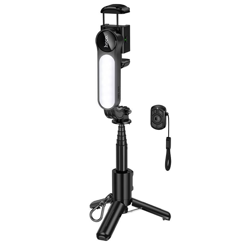 Селфі-трипод Hoco K90 Feliz single-axis live broadcast holder Black (6942007673204)
