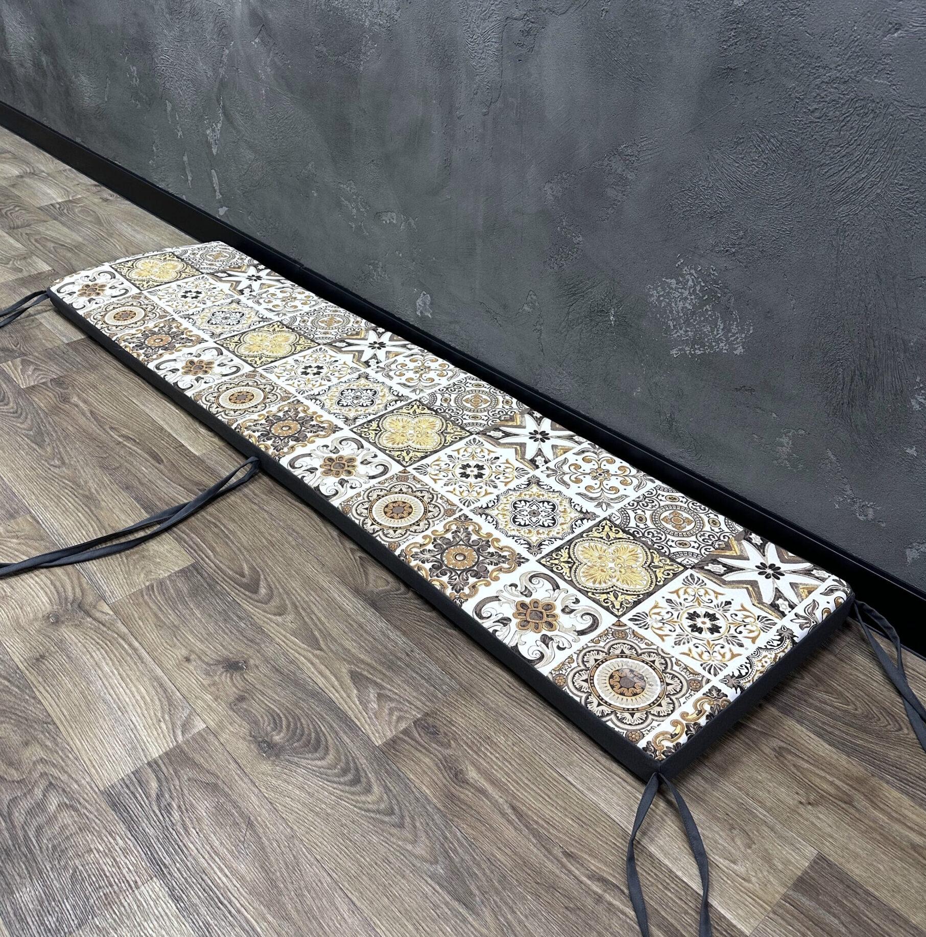 Матрас Comfort Home Abstraction на подоконник/каркасы/поддоны/садовая мебель 160х40х10 см