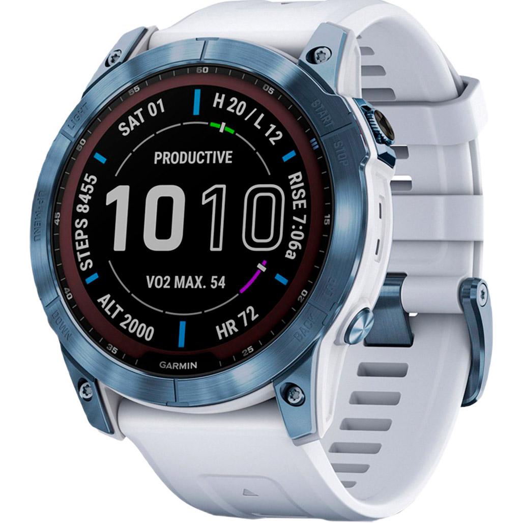 Смарт-годинник Garmin Fenix 7X Sapphire Solar Edition Mineral Blue DLC Titanium with Whitestone Band (010-02541-14/15) Смарт-годинник Garmin Fenix 7X Sapphire Solar Edition Mineral Blue DLC Titanium with Whitestone Band (010-02541-14/15)
