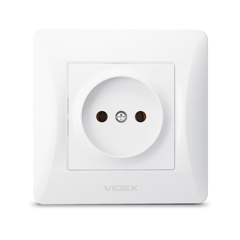 Розетка Videx Binera без заземления Белый