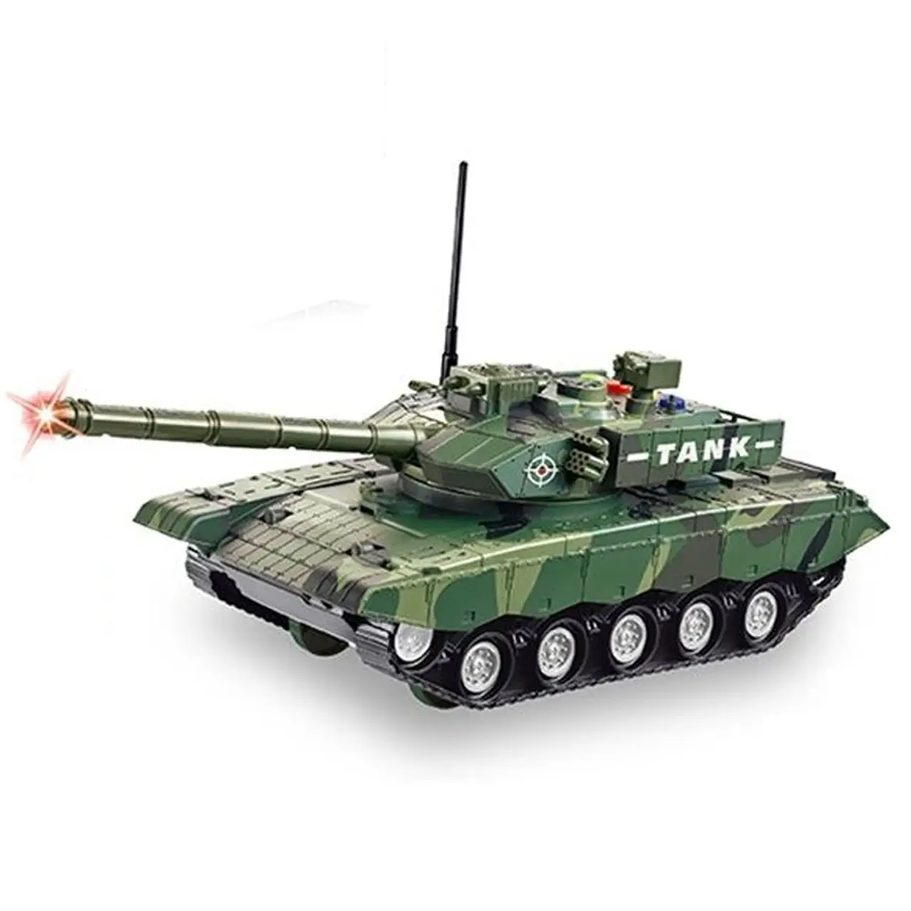 Танк 58038 A подвижная башня с трещоткой/подсветка (24724982)