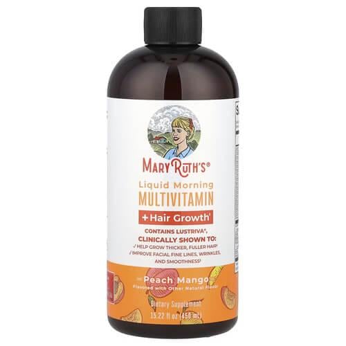 Витамины для мужчин MaryRuth's Liquid Morning Multivitamin + Hair Growth 450 мл Peach Mango (MRO-62285)