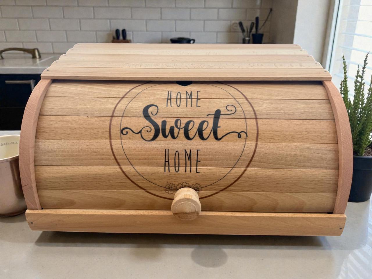 Хлебница деревянная классическая с надписью Home Sweet Home 38х27х17 см (2902034989) - фото 4 Хлебница деревянная классическая с надписью Home Sweet Home 38х27х17 см (2902034989) - фото 4