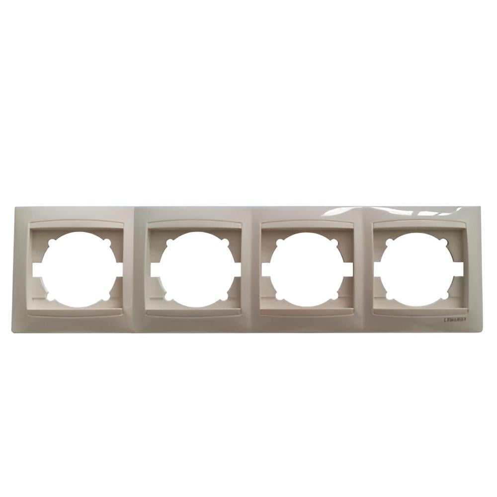 Рамка 4-постовая Lemanso Сакура горизонтальная Кремовая (LMR1113)