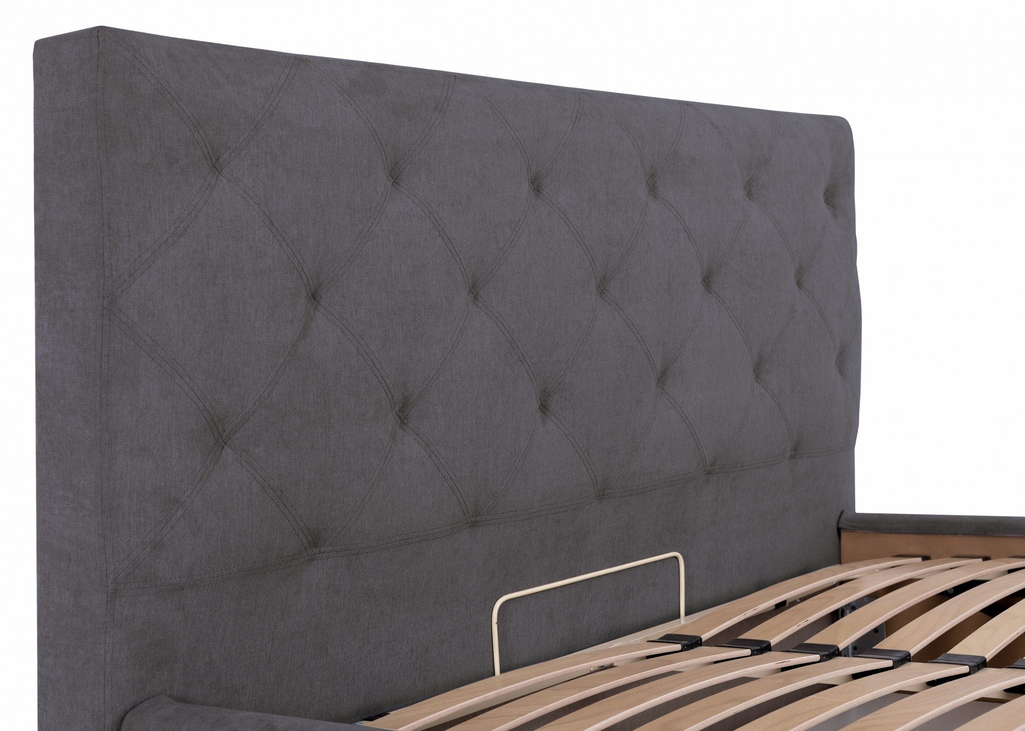 Кровать с подъемным механизмом двуспальная Bristol Comfort Мисти Dark Grey 180х200 см Темно-серый - фото 4 Кровать с подъемным механизмом двуспальная Bristol Comfort Мисти Dark Grey 180х200 см Темно-серый - фото 4