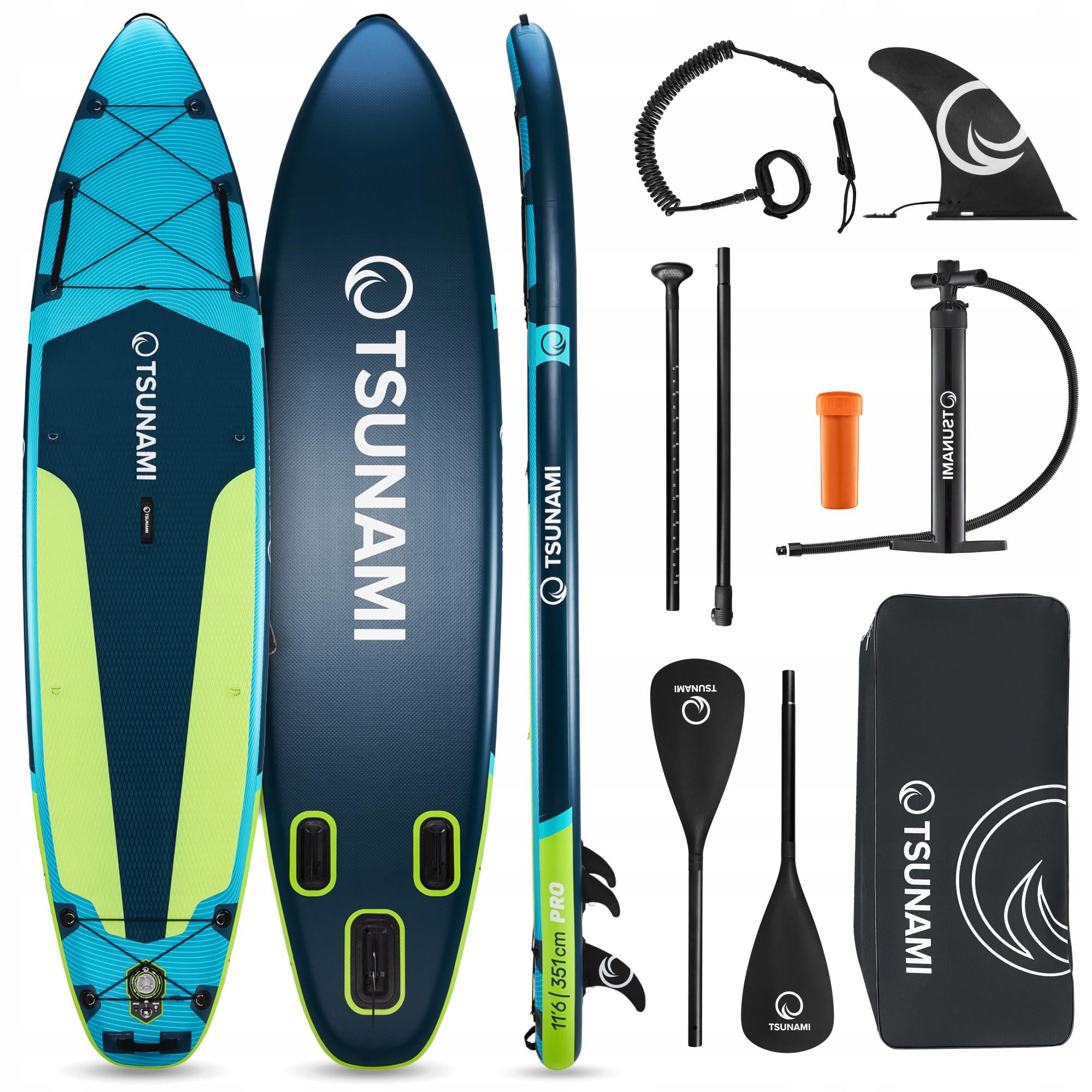 Надувная SUP доска TSUNAMI PRO 350 см с веслом T14 (P-5905973405621)