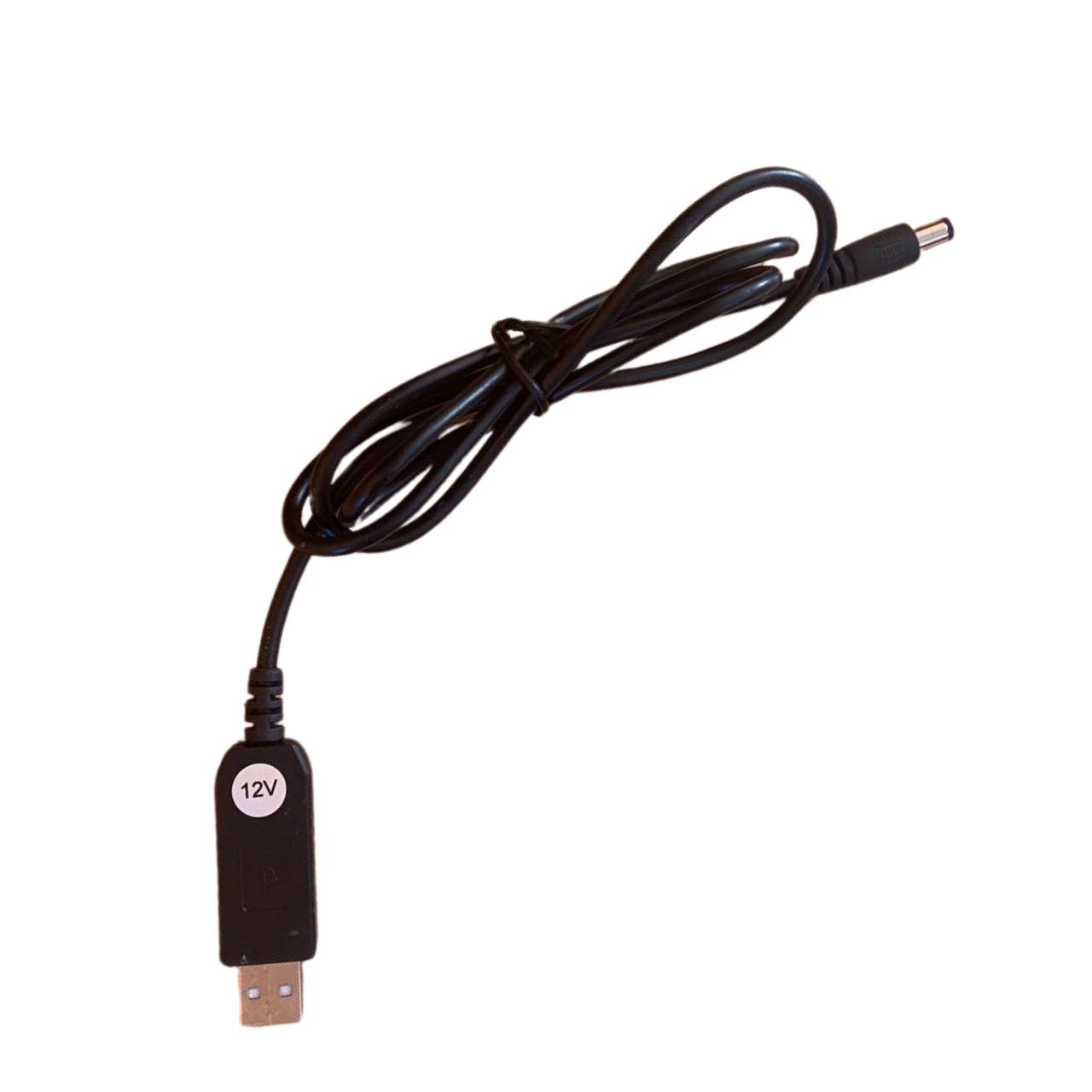 Кабель перехідник USB до DC 12V 1 м Black