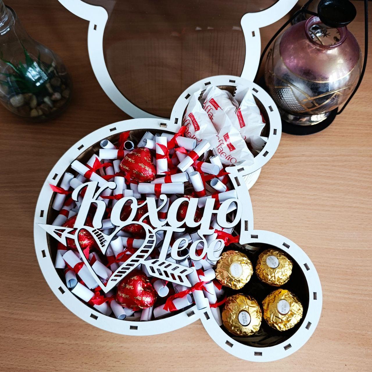 Бокс з цукерками для дівчини на день народження/новий рік/різдво/день закоханих/8 березня/свято (ar291) - фото 2