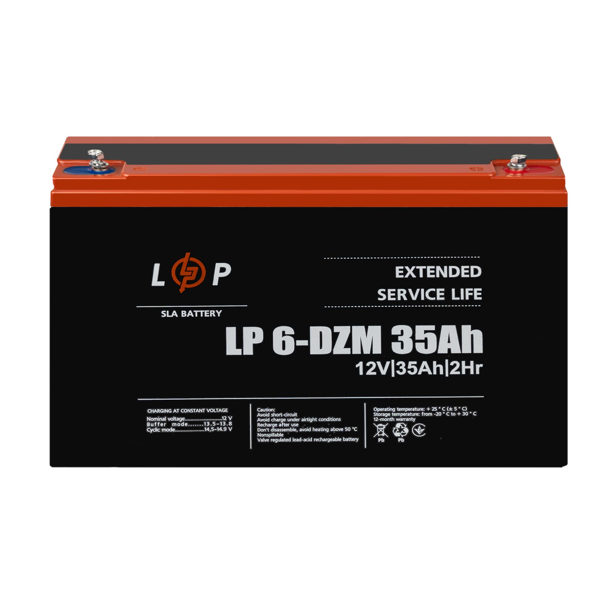 Акумулятор тяговий свинцево-кислотний AGM LogicPower LP 6-DZM-35 Ah (26454301) - фото 2