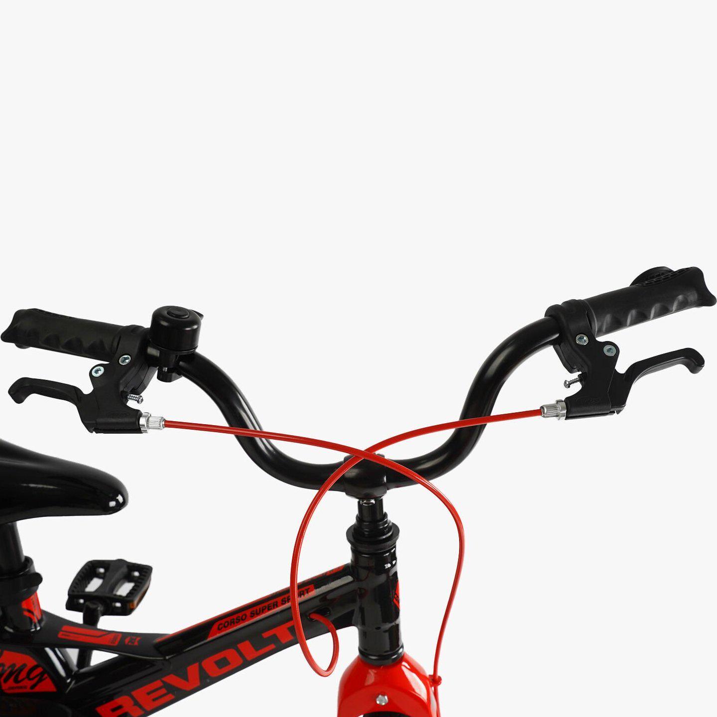 Велосипед двухколесный Corso Revolt 14" детский магниевый Черно-красный - фото 7 Велосипед двухколесный Corso Revolt 14" детский магниевый Черно-красный - фото 7