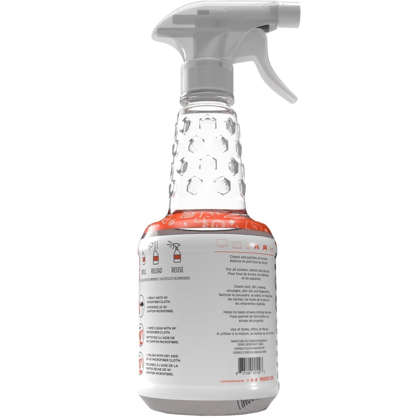 Средство для очистки экранов мониторов WHOOSH Спрей 500 мл (1FG500ENFR/1FG500ENSP) - фото 3 Средство для очистки экранов мониторов WHOOSH Спрей 500 мл (1FG500ENFR/1FG500ENSP) - фото 3