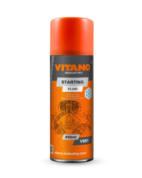Жидкость для бензиновых и дизельных двигателей Starting fluid Vitano V881 450 мл (КИЛ192006)