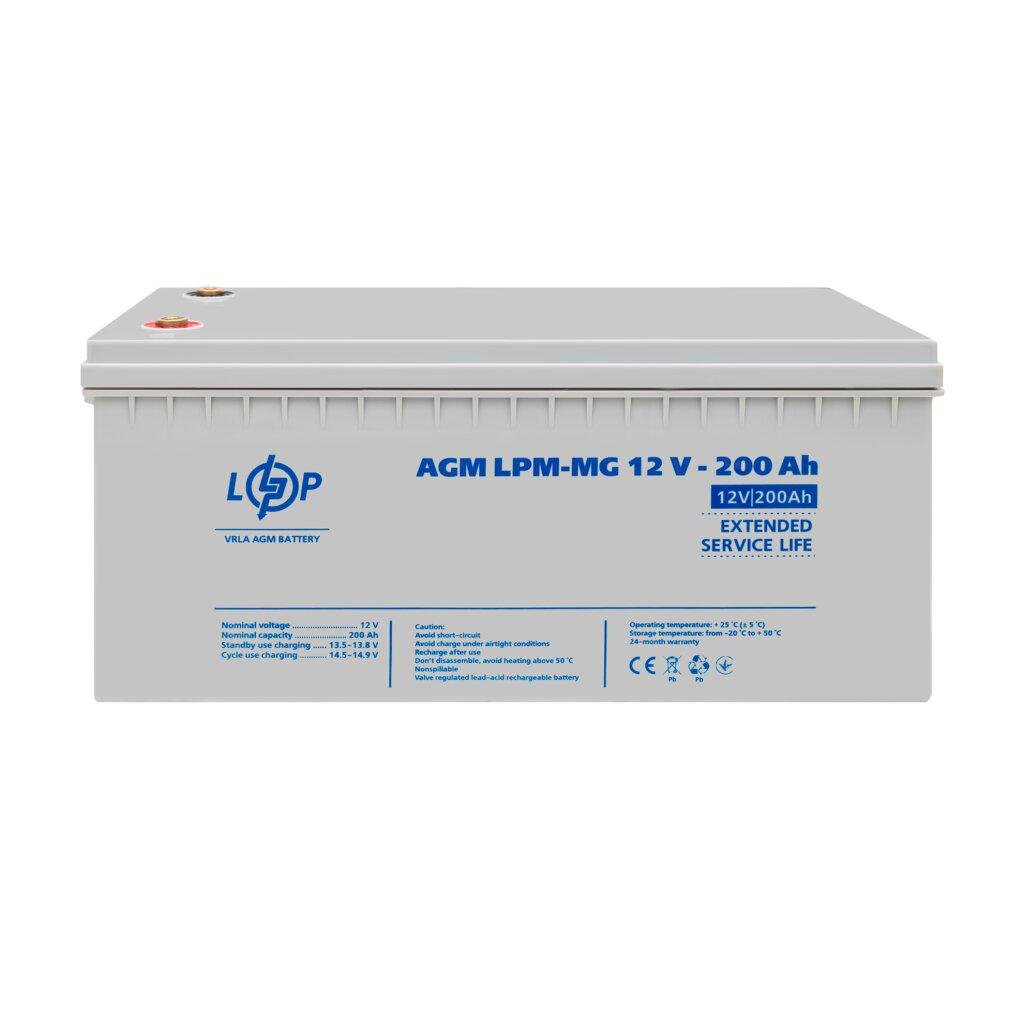 Аккумулятор мультигелевый LogicPower LPM MG 12V 200 Ah (22603844) - фото 2