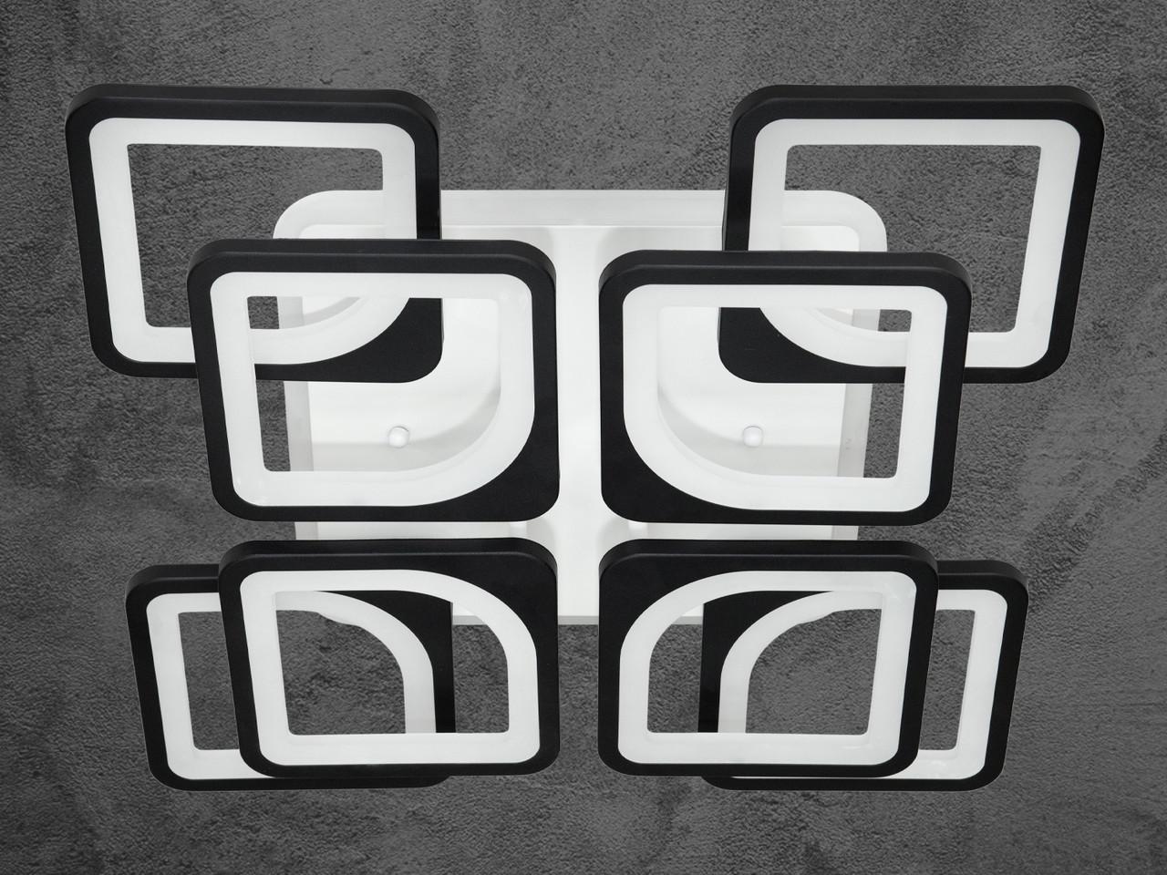 Люстра світлодіодна у вітальню з димером HS8060-4+4BK-LS 115W на 16 м2 Чорний (2412695733) - фото 6 Люстра світлодіодна у вітальню з димером HS8060-4+4BK-LS 115W на 16 м2 Чорний (2412695733) - фото 6