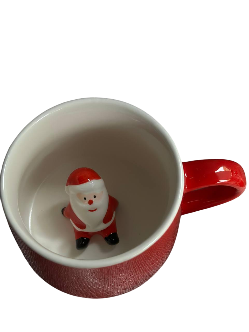 Чашка новогодняя Olens 102-1022-2 Сюрприз керамическая 350 мл с фигуркой в ​​середине