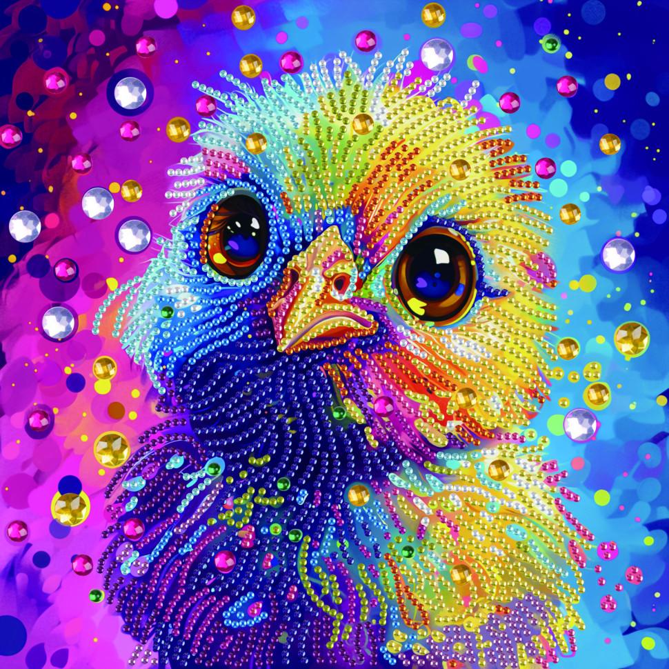 Алмазная мозаика Brushme Цветной птенец 25x25 см (BH033)