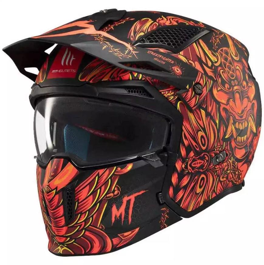 Мотошлем MT HELMETS Streetfighter SV S Hellish B5 M Matt Red (35870)