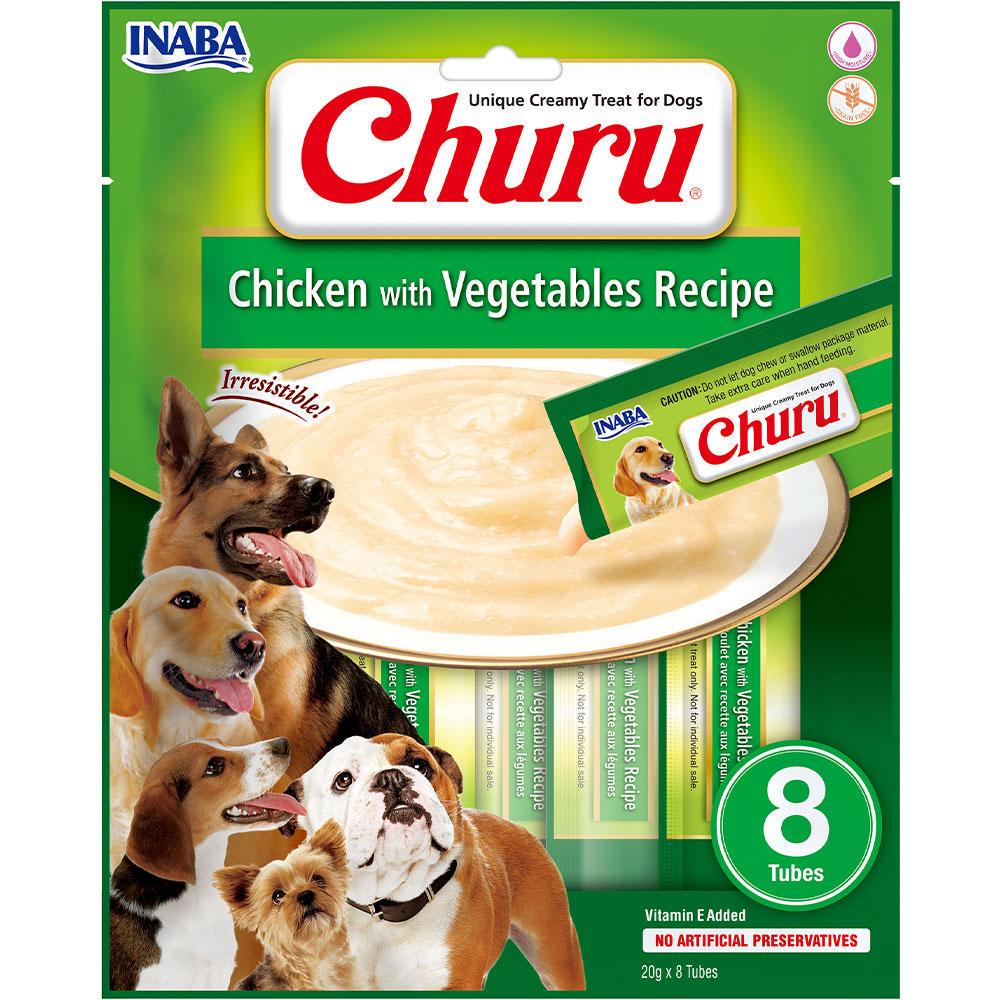 Лакомство для собак INABA Churu Сливочный мусс в стиках с курицей и овощами 8 шт. 20 г (1924354748)