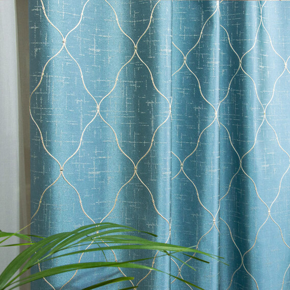 Ткань портьерная жаккардовая IDEIA Нео Классика V-805 3,0 м Бирюзовый (2200004099699)