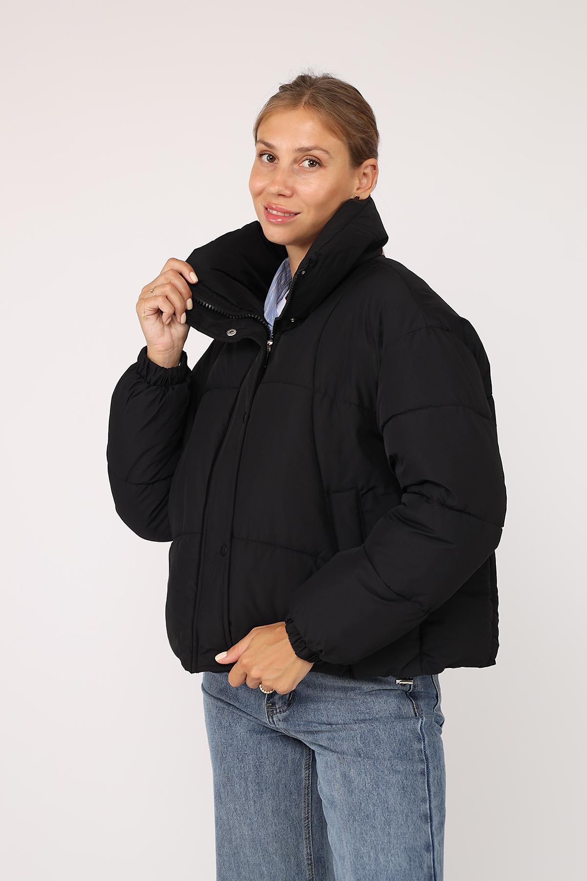 Куртка женская ЦБ-00277855 р. 54 Черный (28422272) - фото 7