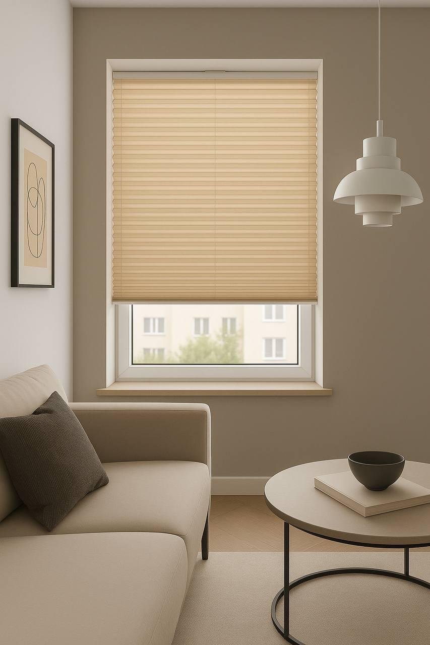 Штора-плиссе тканевая 56х160 см Светло-коричневый (28585083) - фото 3 Штора-плиссе тканевая 56х160 см Светло-коричневый (28585083) - фото 3