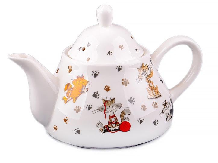 Чайник заварочный фарфоровый Light House Пушистик 350 мл Белый (359-219)