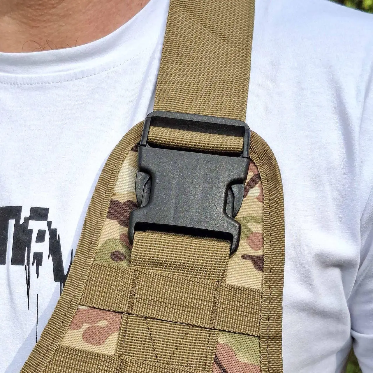 Рюкзак тактический однолямочный Tactical с системой MOLLE 5 л Мультикам (095 multicam) - фото 10 Рюкзак тактический однолямочный Tactical с системой MOLLE 5 л Мультикам (095 multicam) - фото 10