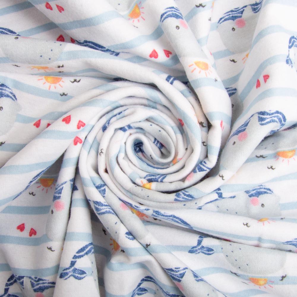 Тканина фланель бавовна для постільної білизни дитяча 155 гр/м2 180 см (27007)