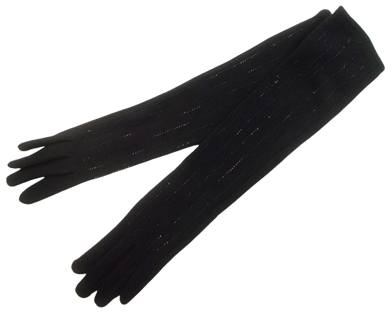 Рукавички довгі на флісі Anna 553 зі стразами р. 7 Чорний (1486985830)
