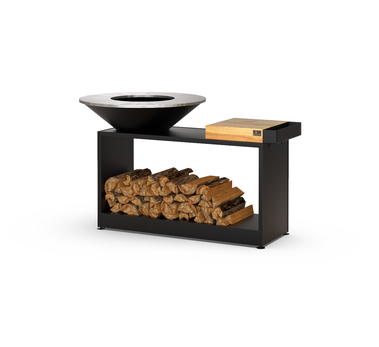 Гриль-мангал барбекю Smoke House Holla Grill Black Wide Open велика відкрита тумба (600008)