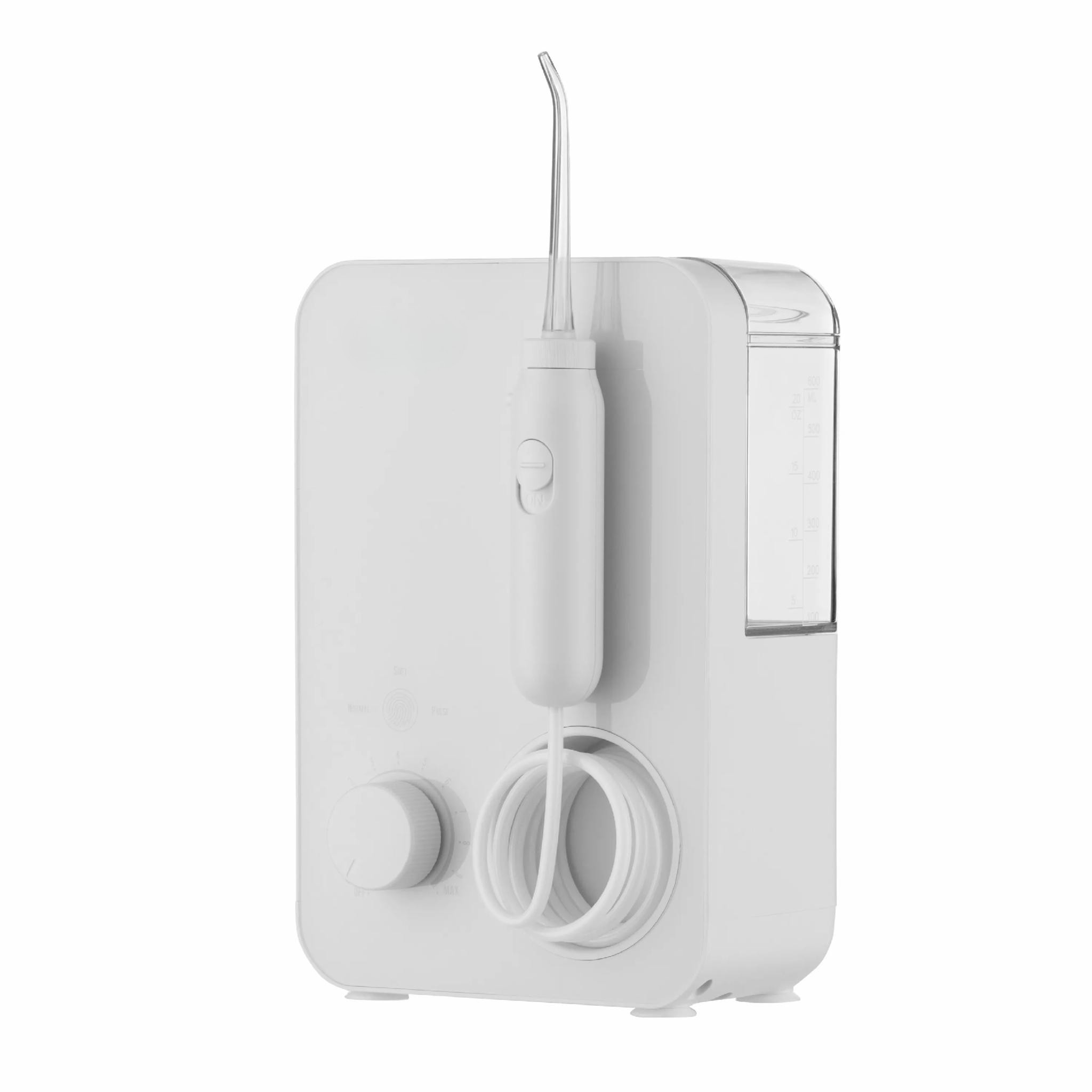 Ирригатор стационарный сетевой для очистки зубов и десен 7 насадок с объемом 600 мл 10 режимов Белый (OI-T600W1)