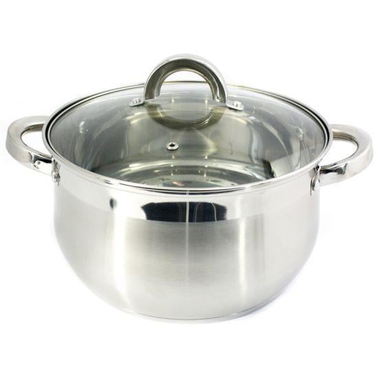 Каструля з нержавіючої сталі зі скляною кришкою 4 л ø 20 см