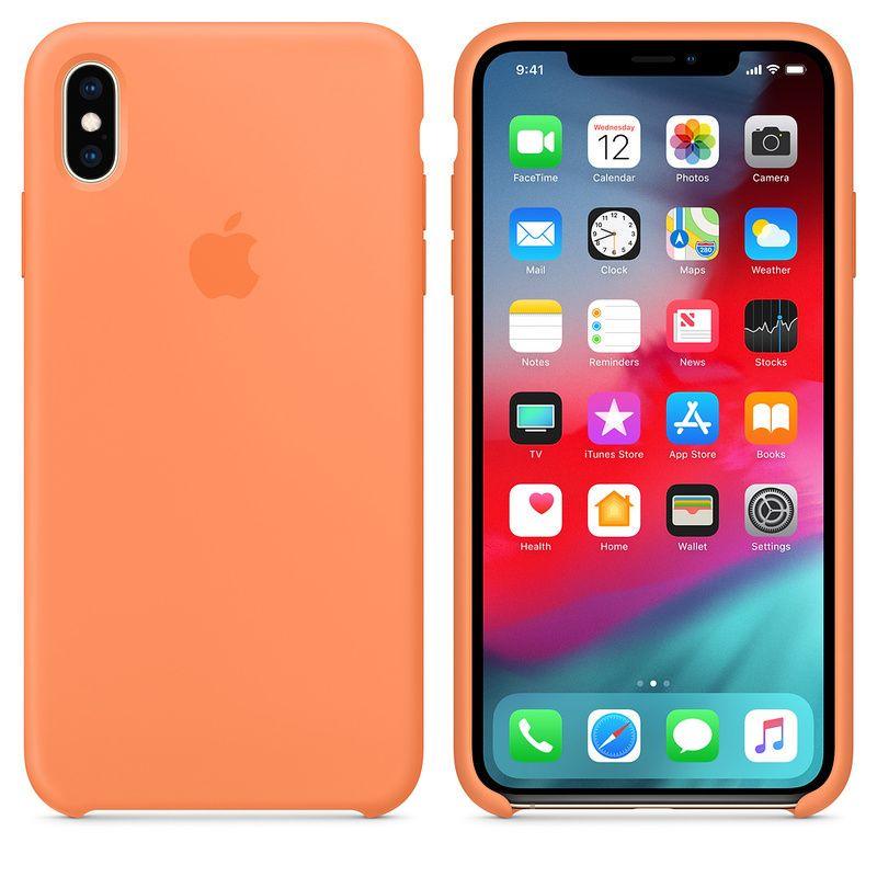 Чехол-накладка Apple Silicone Case for iPhone Xs, Papaya (HC)