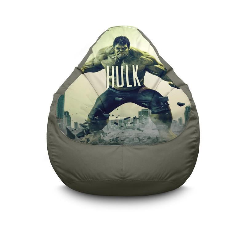 Кресло мешок iPuff Hulk Distruction Оксфорд XXL 90х125 см Серый