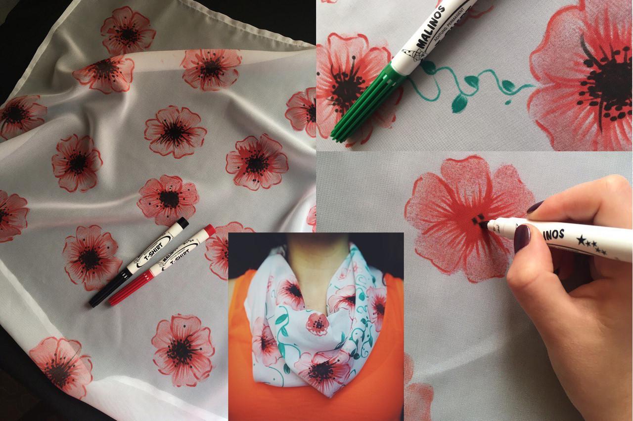 Фломастери для тканини Malinos текстильні 10 шт. (300010) - фото 5