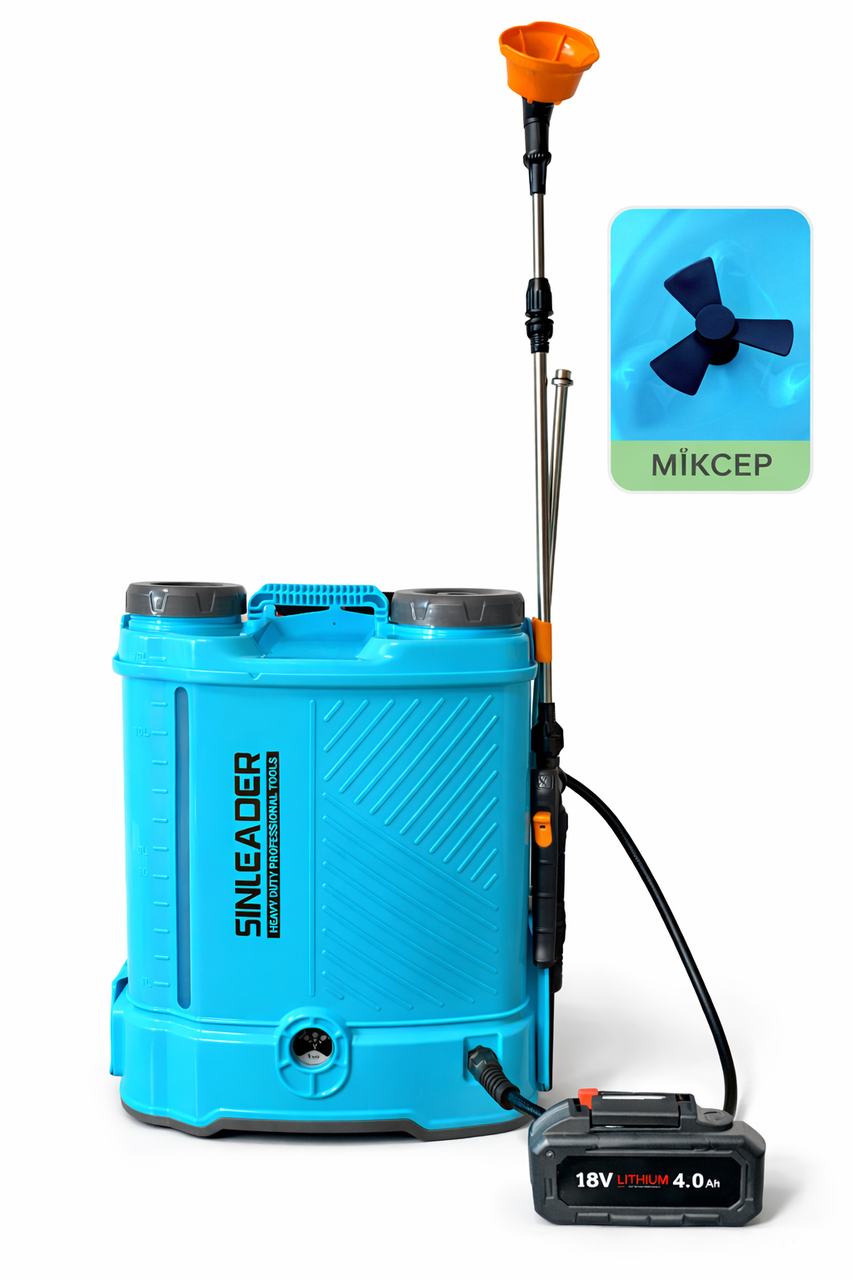 Опрыскиватель аккумуляторный Sinleader Lithium YL-8038-13M 12 л 18V 4 Ah с миксером (2927506892)