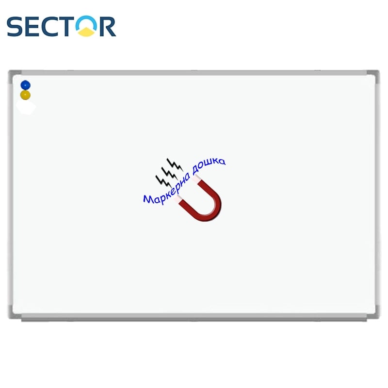 Доска магнитно-маркерная SECTOR М2010 сухостираемая 200х100 см (28690187) - фото 2