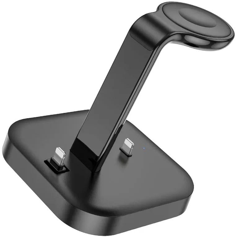 Зарядное устройство для телефонов беспроводной Hoco CW43 3в1 Black (000547021)