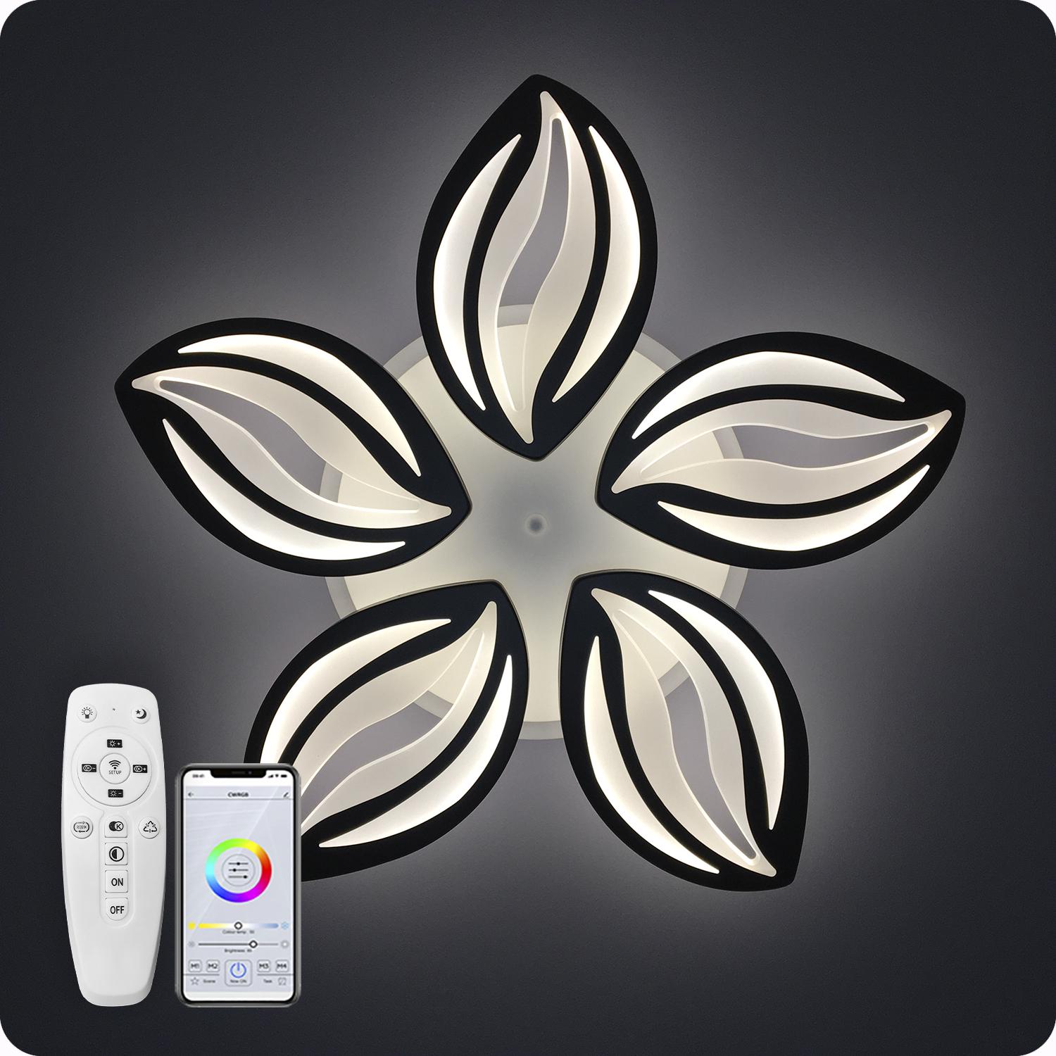 Люстра світлодіодна 517 Dlight 3color з пультом 95 Вт Чорний (01519) - фото 10 Люстра світлодіодна 517 Dlight 3color з пультом 95 Вт Чорний (01519) - фото 10