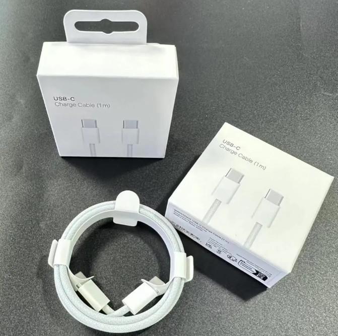 Кабель PD 60W USB-C на USB-C 1 м Woven White - фото 7