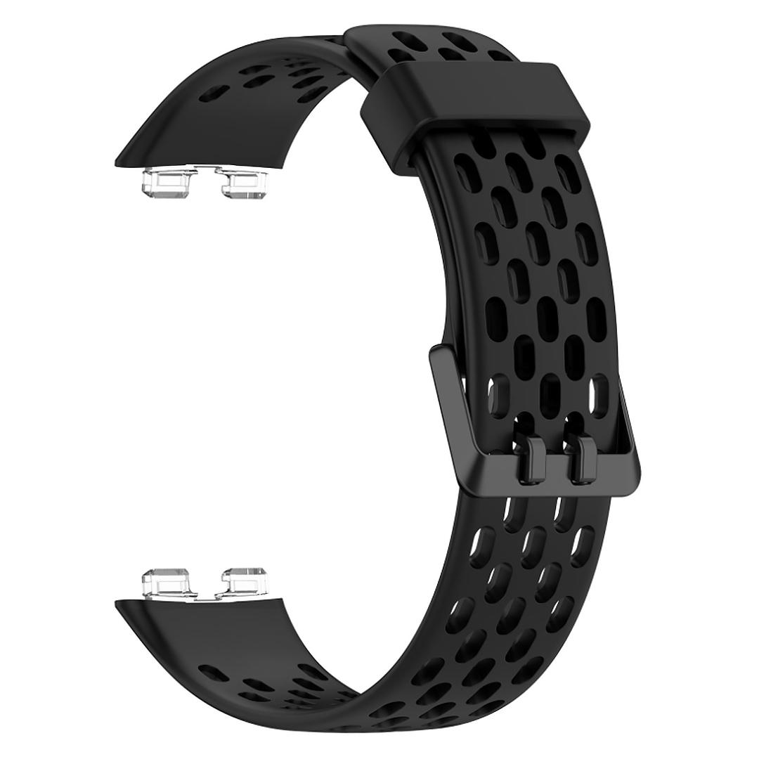 Ремешок силиконовый Breath HMU для Huawei Band 9 KIM-B19 Black (ECR_8955)