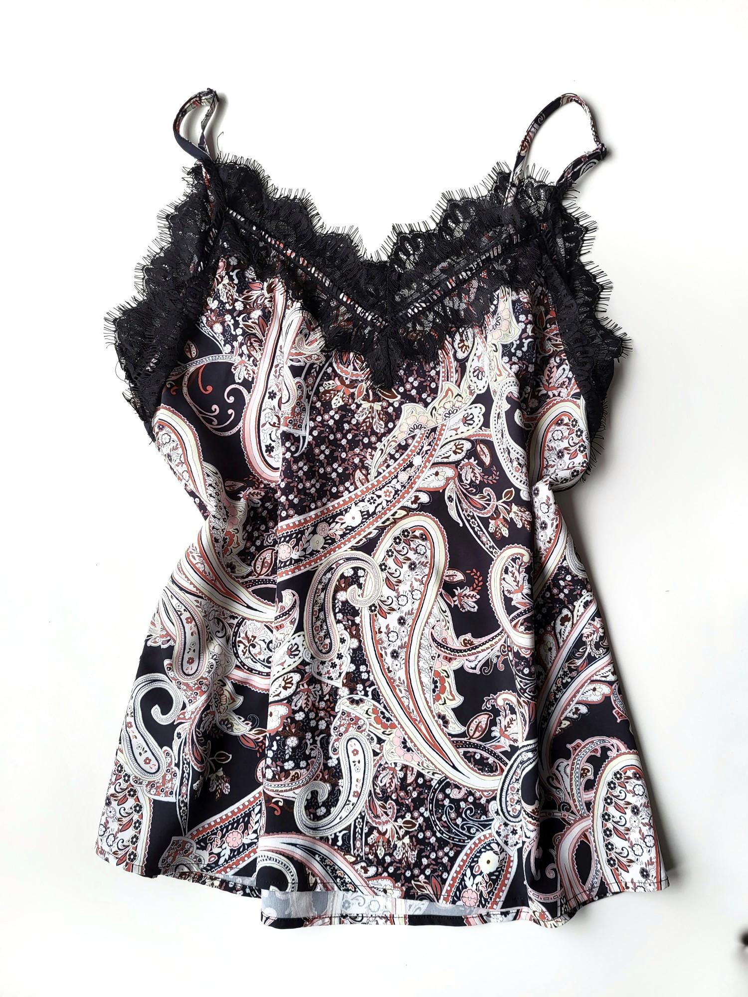 Майка женская с кружевом Emery Rose 10713 M Черный