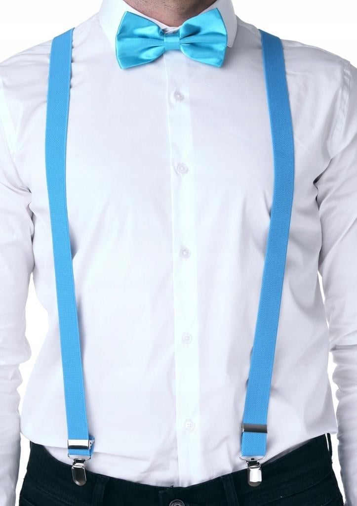 Подтяжки мужские для брюк Martom Голубой - фото 2 Подтяжки мужские для брюк Martom Голубой - фото 2