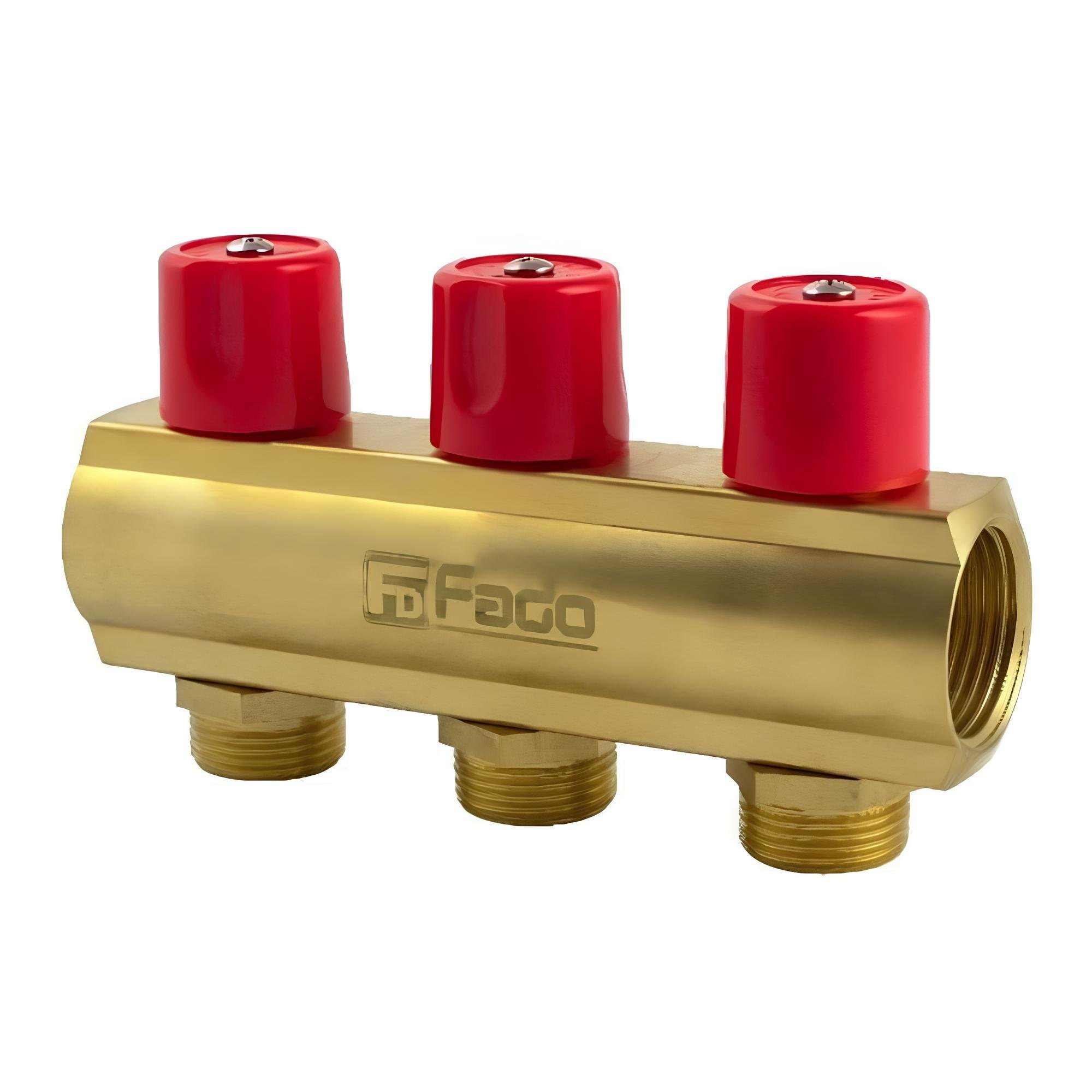 Балка колекторна з вентилями FADO S.r.l KBV03 1"х3/4"x3 мм (260085849)