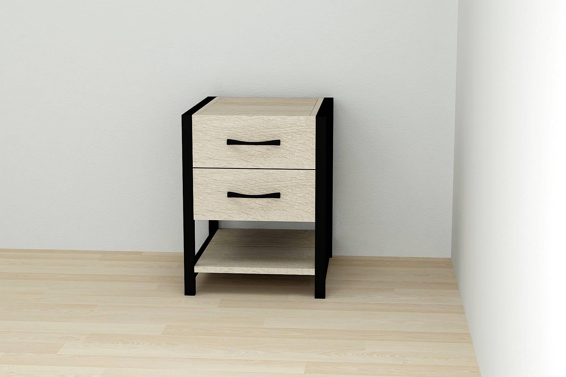 Тумба универсальная Ferrum-decor Вивьен 2/1 ДСП 16 мм 50x41x40 см Черный/Дуб Сонома (FRD-104173) Тумба универсальная Ferrum-decor Вивьен 2/1 ДСП 16 мм 50x41x40 см Черный/Дуб Сонома (FRD-104173)
