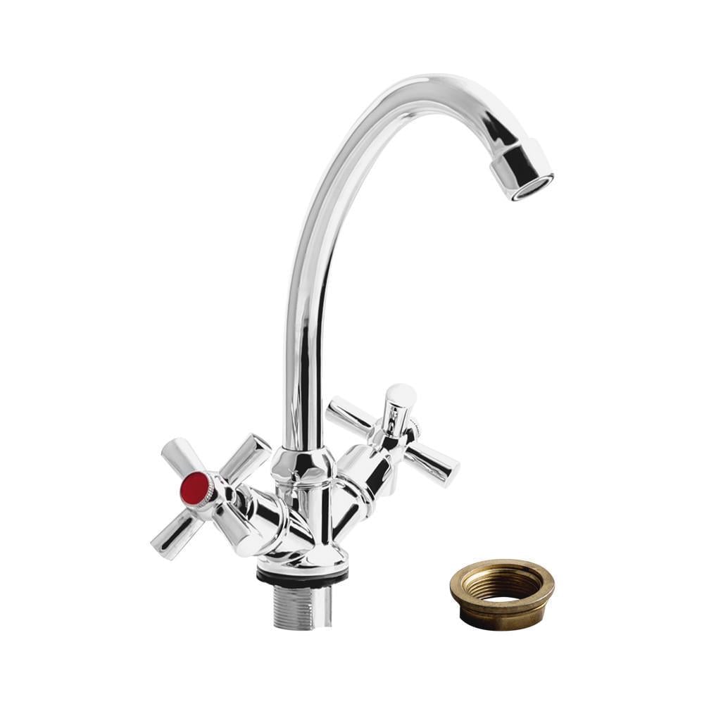 Смеситель для раковины с высоким изливом на гайке WAL PRO1-A422 Смеситель для раковины с высоким изливом на гайке WAL PRO1-A422