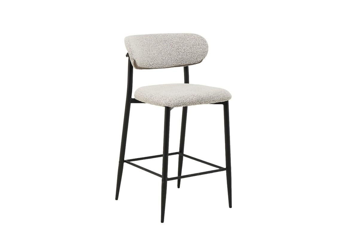 Напівбарний стілець Vetro Mebel B-160 тканина букле Чорний (B-160-natural-boucle/black)