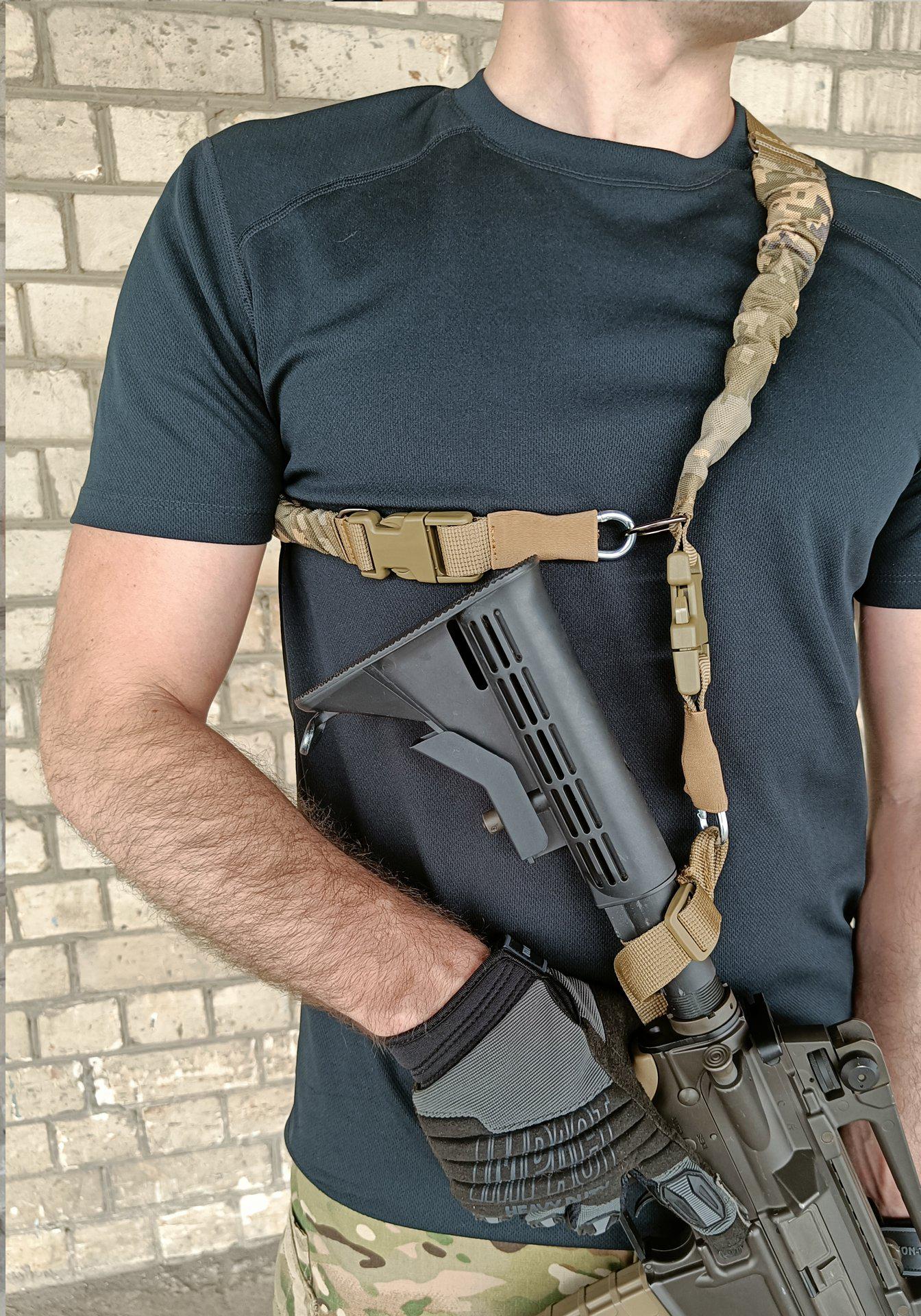 Ремінь збройовий одноточковий/двохточковий ЗСУ MM-14 Піксель (7353) - фото 5 Ремінь збройовий одноточковий/двохточковий ЗСУ MM-14 Піксель (7353) - фото 5